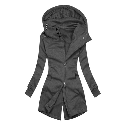 Veste à capuche slim fit et col roulé stylée