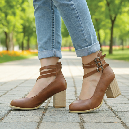 Bottines élégantes à talon carré
