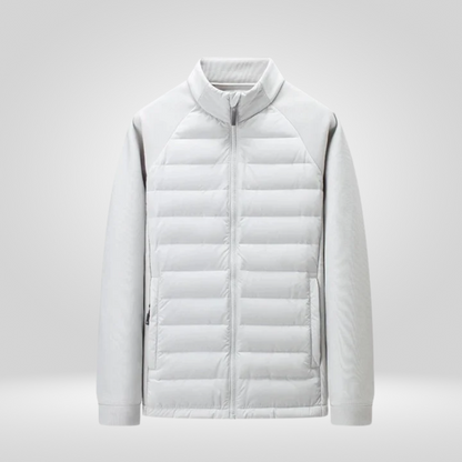 Veste d'hiver légère pour homme chaude avec fermeture éclair et rembourrage en duvet