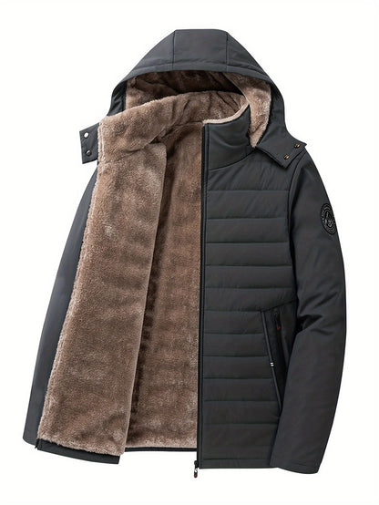 Doudoune d'hiver pour homme, chaude, avec capuche