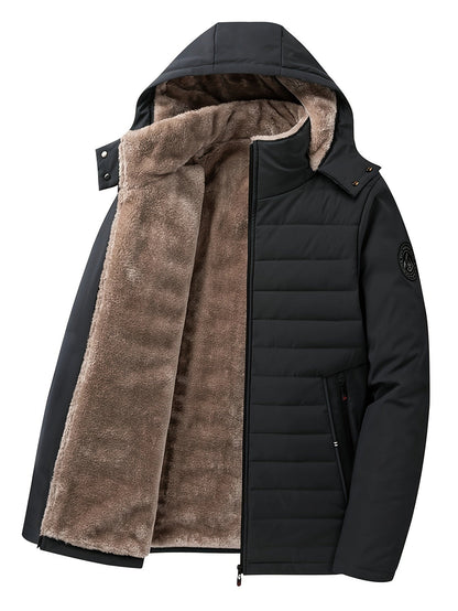 Herren Winterjacke Daunenfutter KapuzeWarm - IdealeKleiden