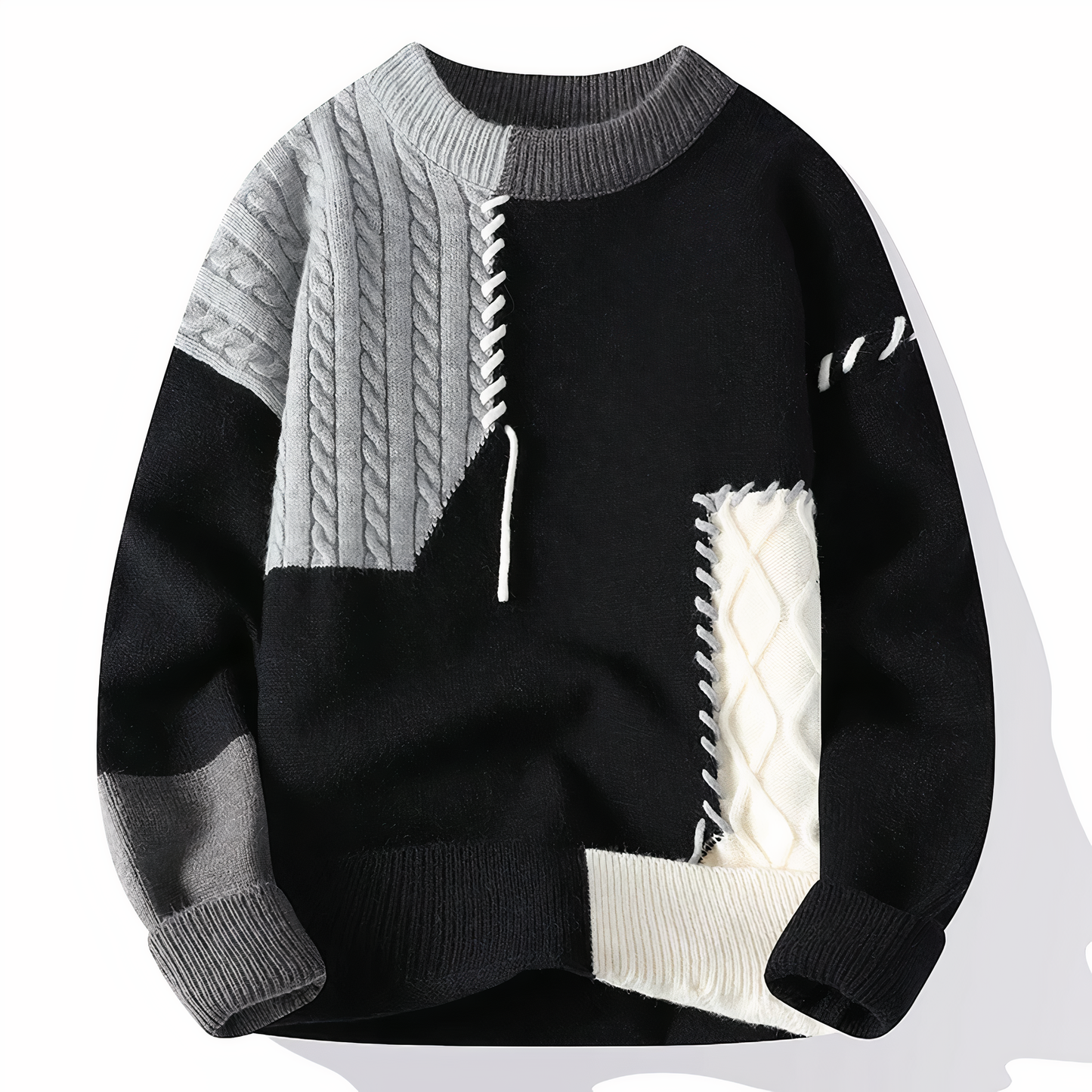 Pull patchwork unique style moderne