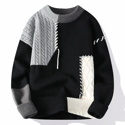 Pull patchwork unique style moderne