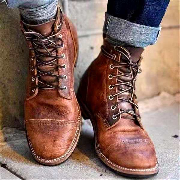 Herren Stiefel Retro Vintage Look - IdealeKleiden