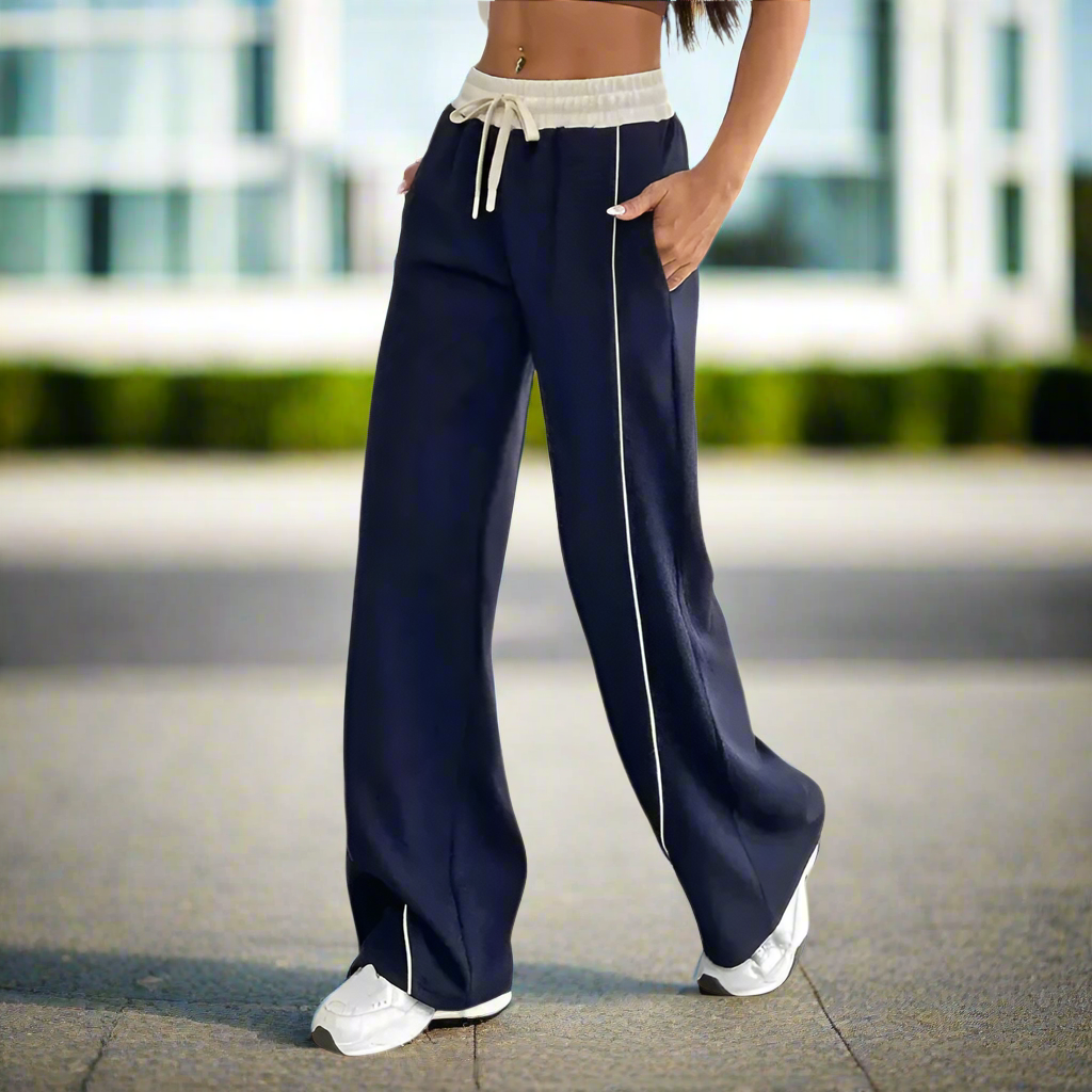 Pantalon de jogging confortable Jambes larges Taille élastique