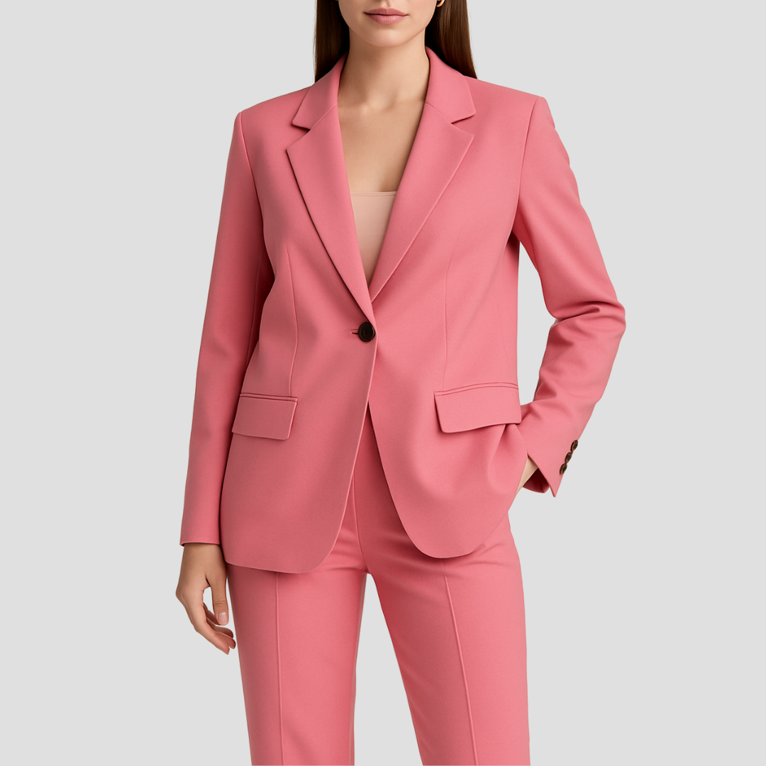 Ensemble tailleur-pantalon pour femme avec long blazer