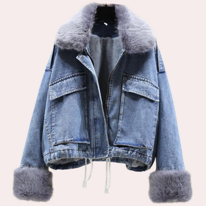 Veste d'hiver moderne pour femme style denim