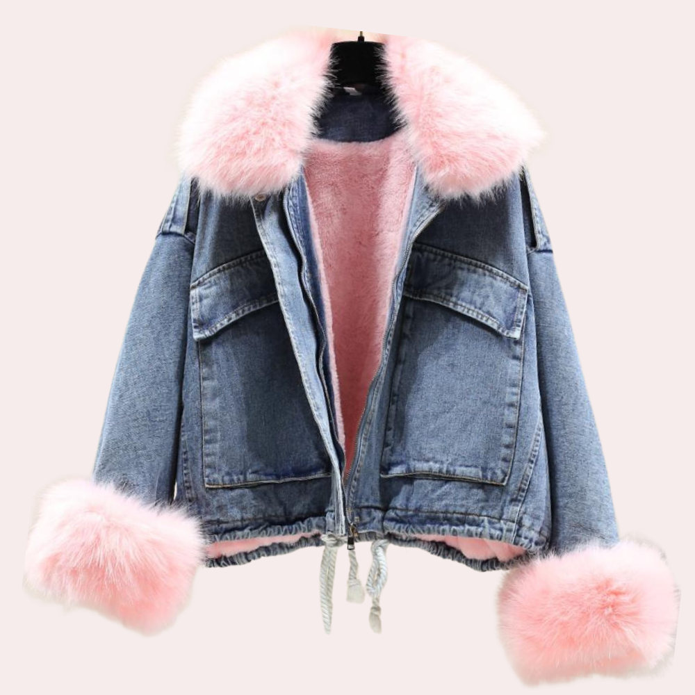 Veste d'hiver moderne pour femme style denim