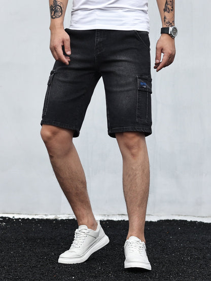 Shorts cargo en jean stretch confortables pour homme