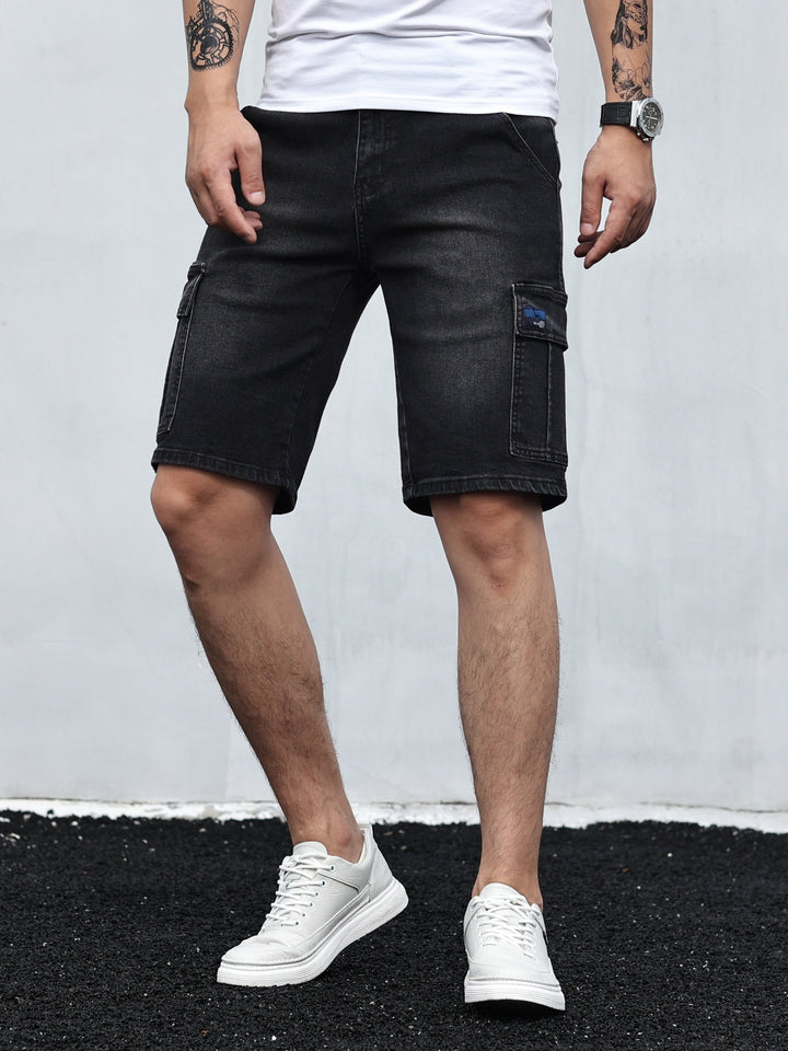 Shorts cargo en jean stretch confortables pour homme