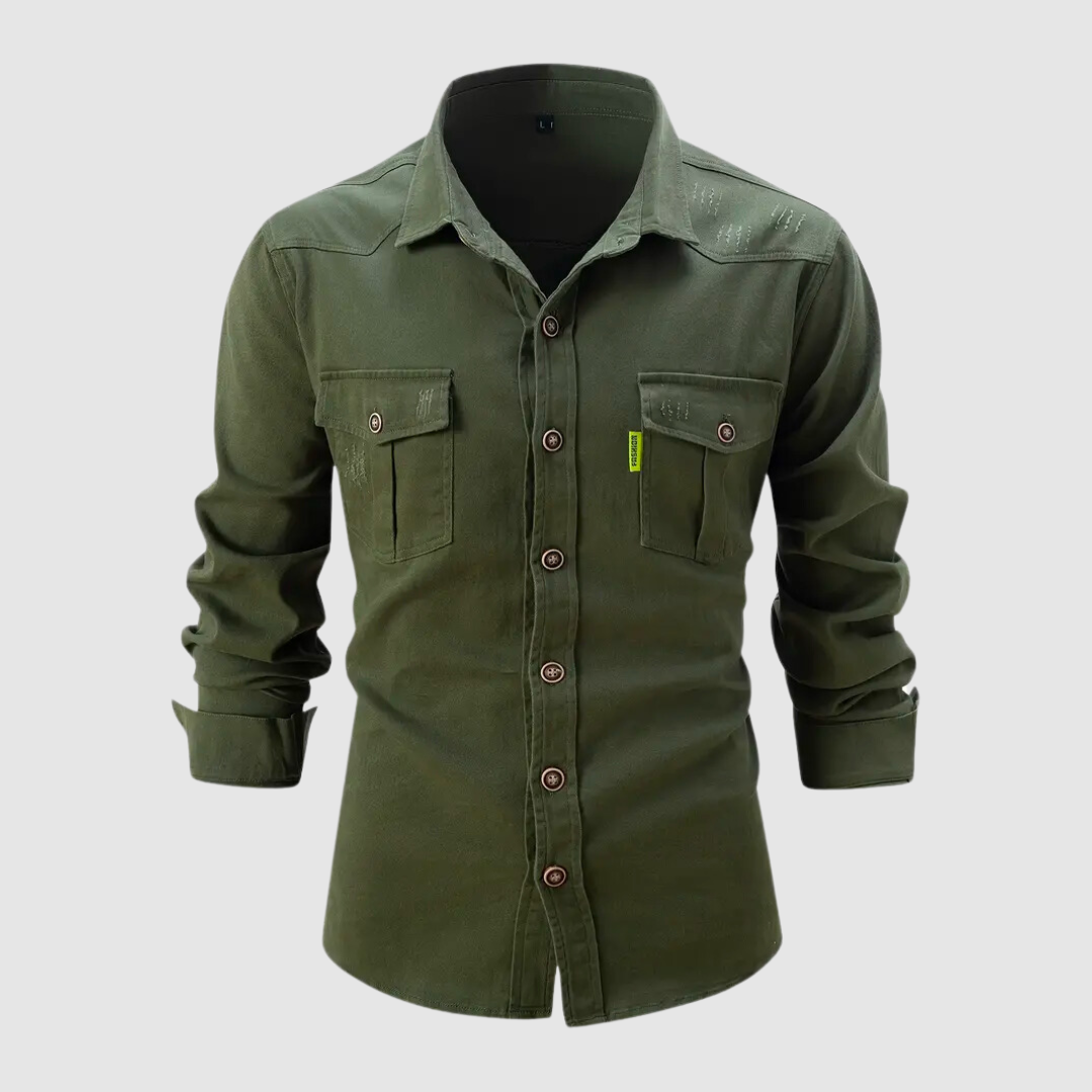 Chemise en jean moderne à manches longues pour hommes