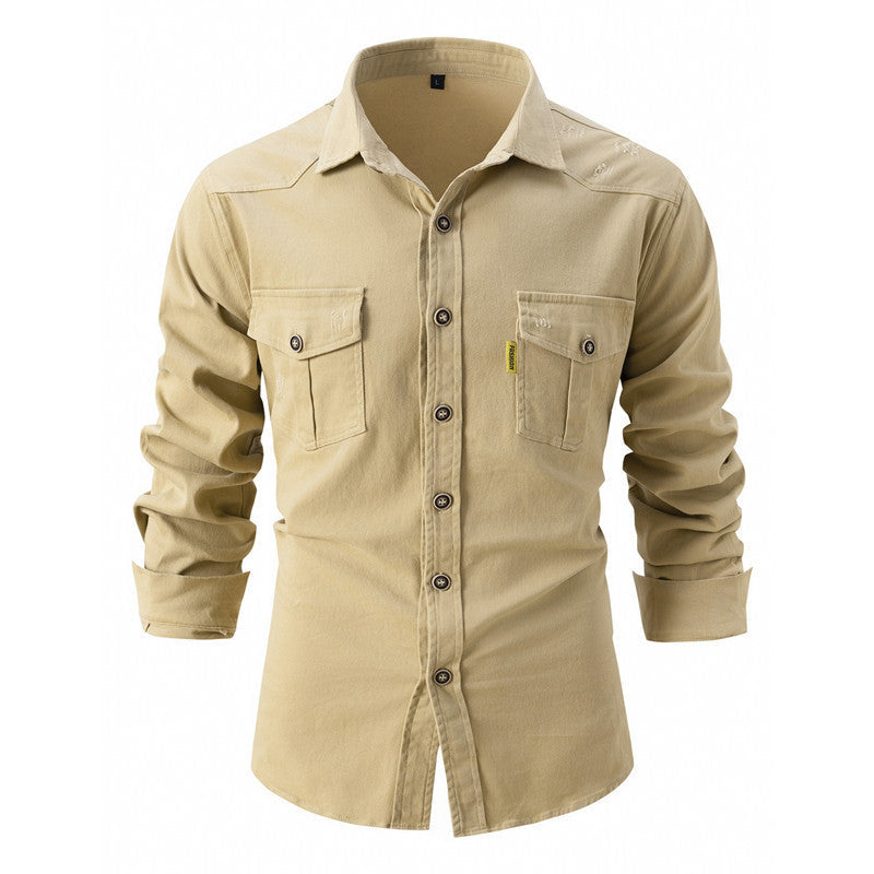 Chemise en jean moderne à manches longues pour hommes