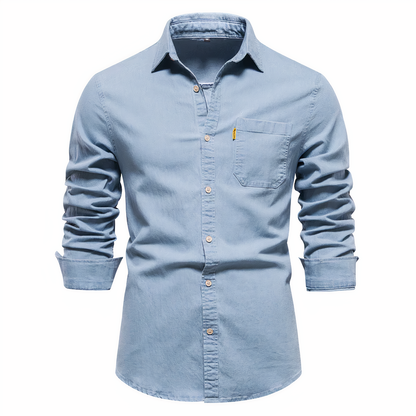 Chemise en jean moderne à manches longues pour homme
