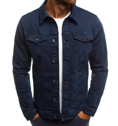 Herren Jeansjacke Slim Fit Sommer Modell - IdealeKleiden