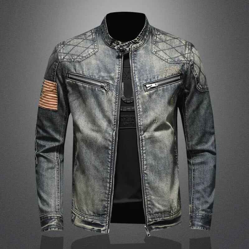 Veste en jean zippée pour homme - Collection automne