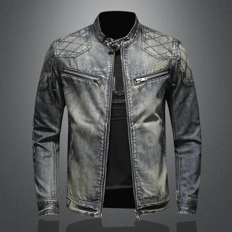 Veste en jean zippée pour homme - Collection automne