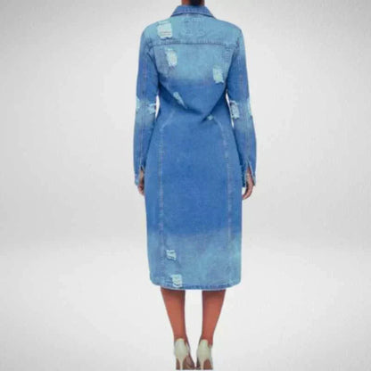 Stilvoller Damen-Trenchcoat Lang Modern - IdealeKleiden