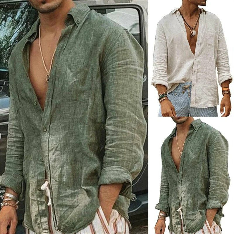 Damen Leinenbluse Elegent - IdealeKleiden