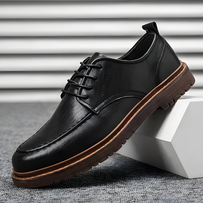 Chaussures richelieu en cuir noir pour homme