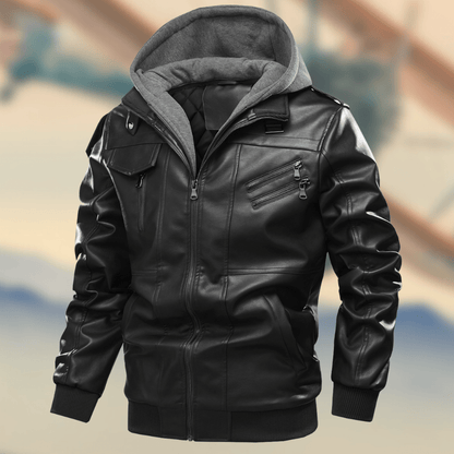Élégante veste en cuir Chaude et stylée