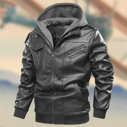 Élégante veste en cuir Chaude et stylée