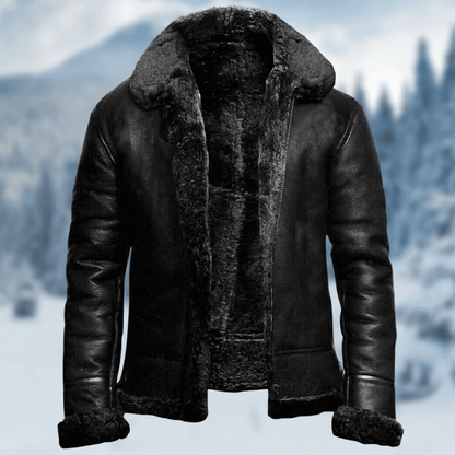 Blouson en cuir Chaud Douillet Robuste