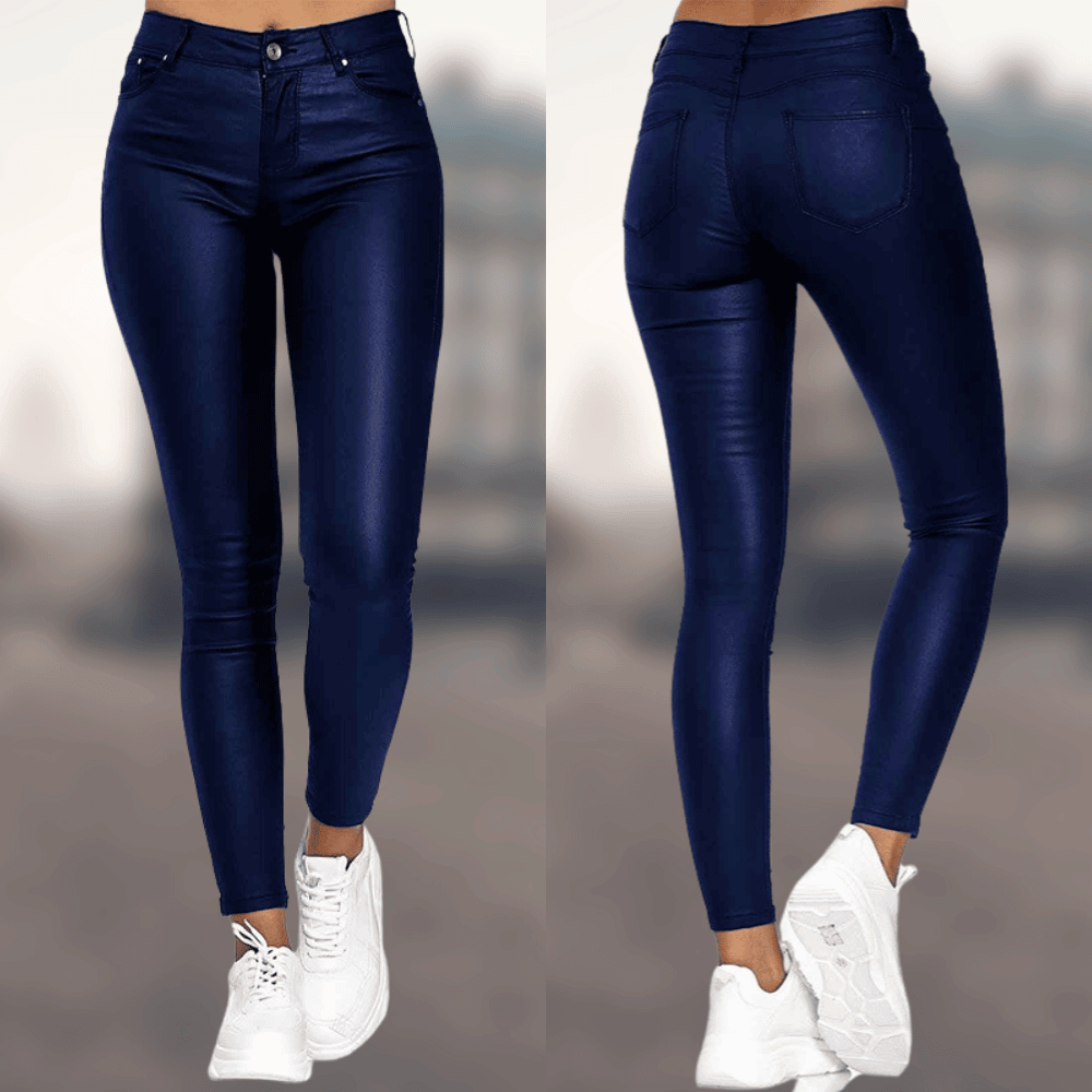 Pantalon en cuir élégant pour femme, confortable et moderne