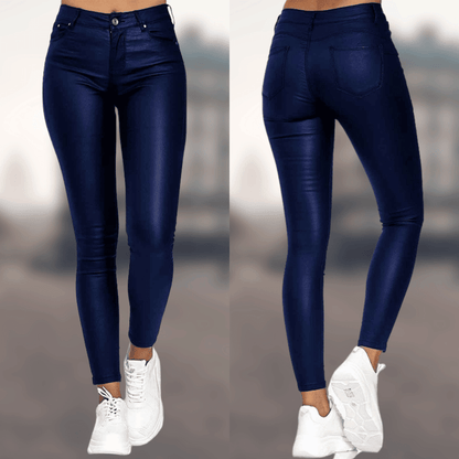 Pantalon en cuir élégant pour femme, confortable et moderne