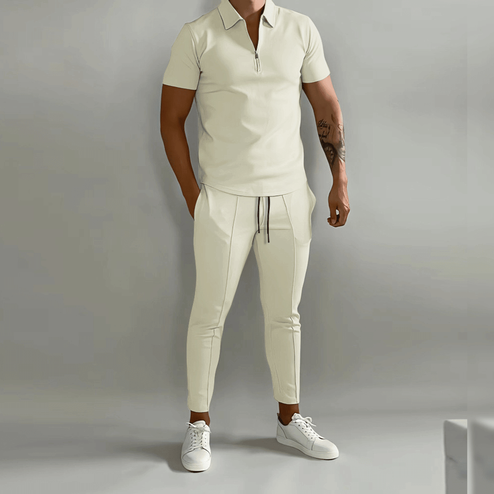 Polo homme Ensemble Décontracté Sportif 2 pièces