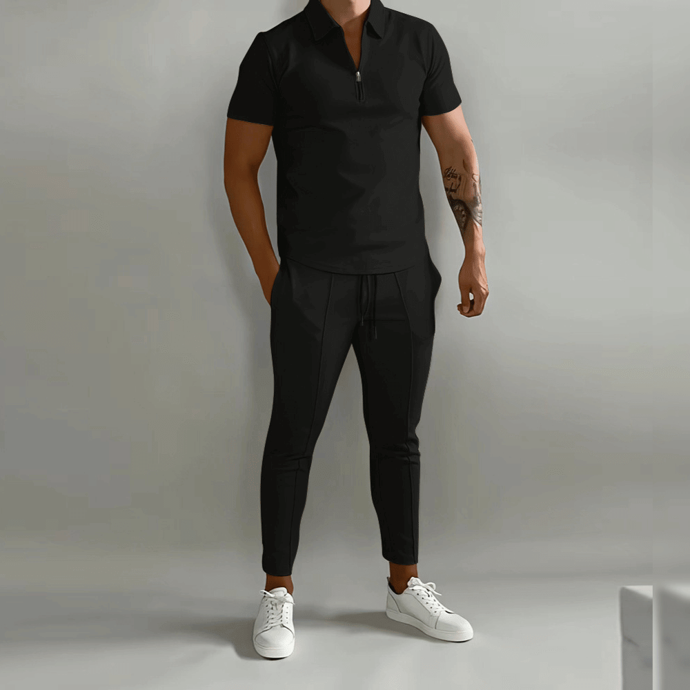 Polo homme Ensemble Décontracté Sportif 2 pièces