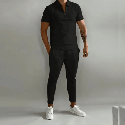 Polo homme Ensemble Décontracté Sportif 2 pièces