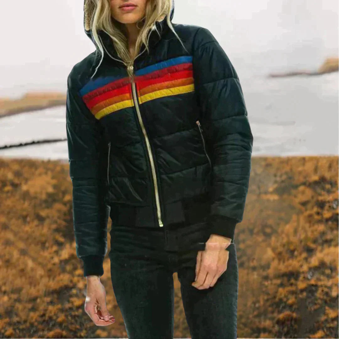 Doudoune femme col montant chaud