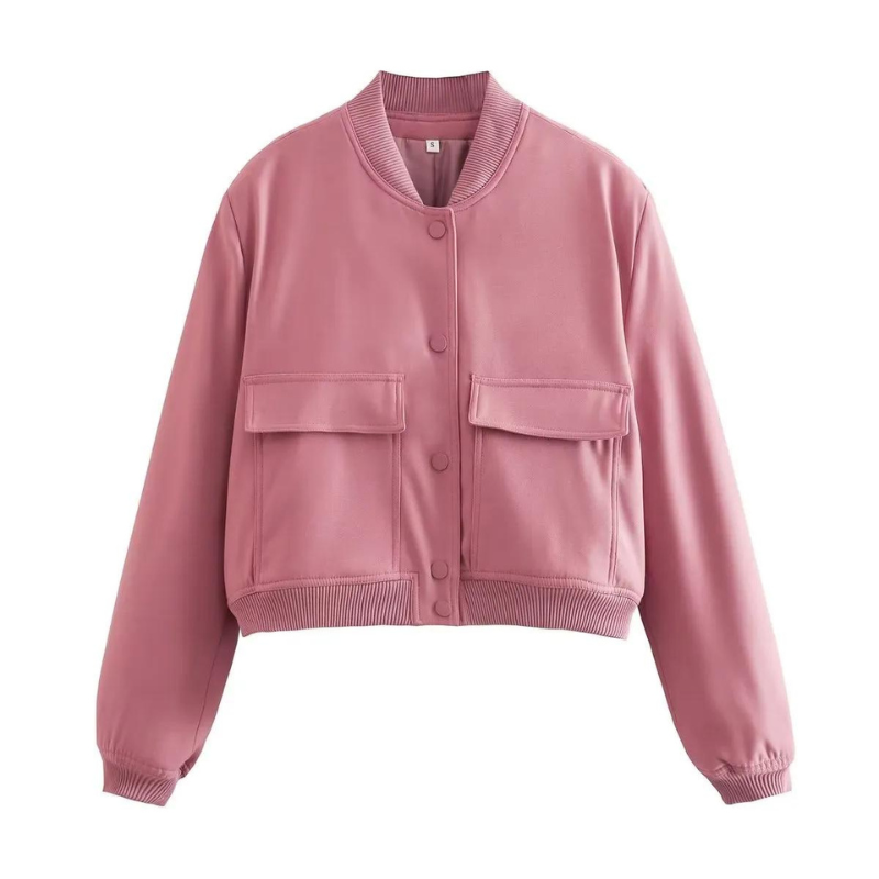 Blouson bomber tendance avec poches coupe regular femme