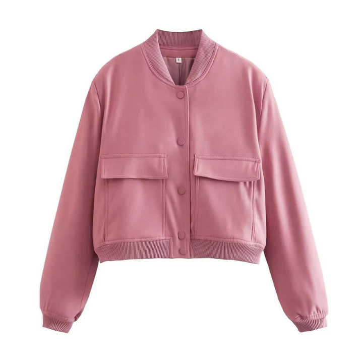 Blouson bomber tendance avec poches coupe regular femme