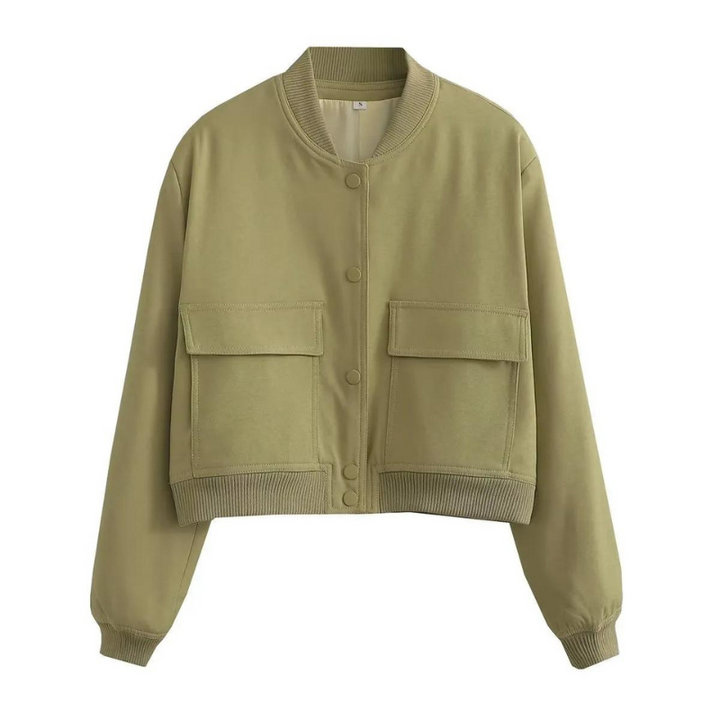 Blouson bomber tendance avec poches coupe regular femme