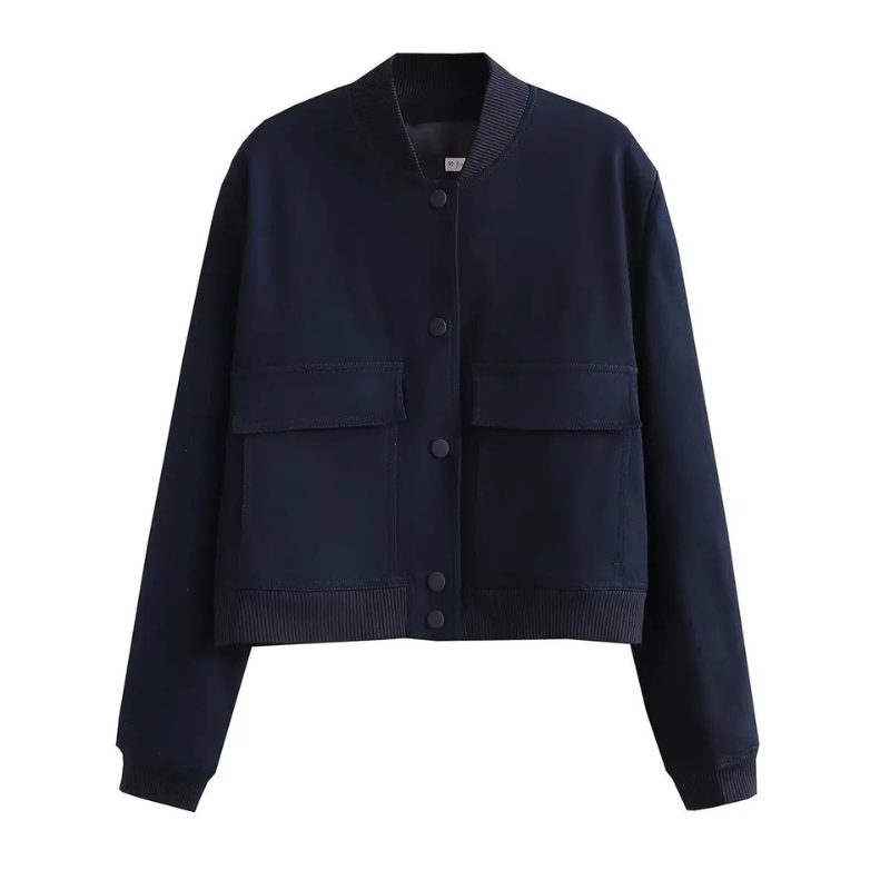 Blouson bomber tendance avec poches coupe regular femme