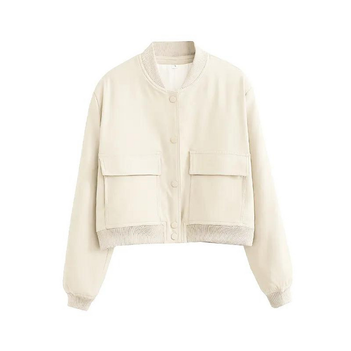 Blouson bomber tendance avec poches coupe regular femme