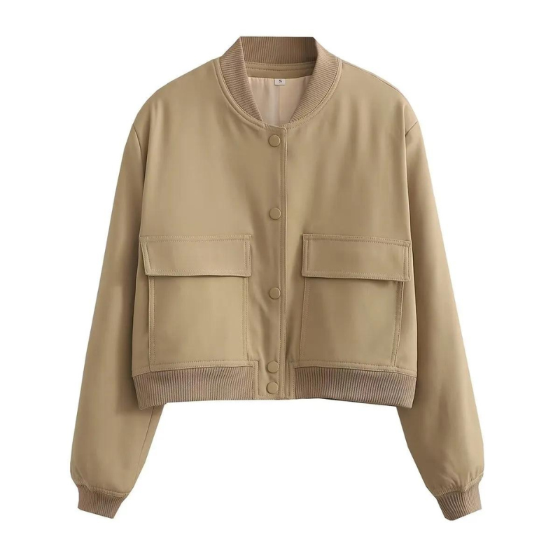 Blouson bomber tendance avec poches coupe regular femme