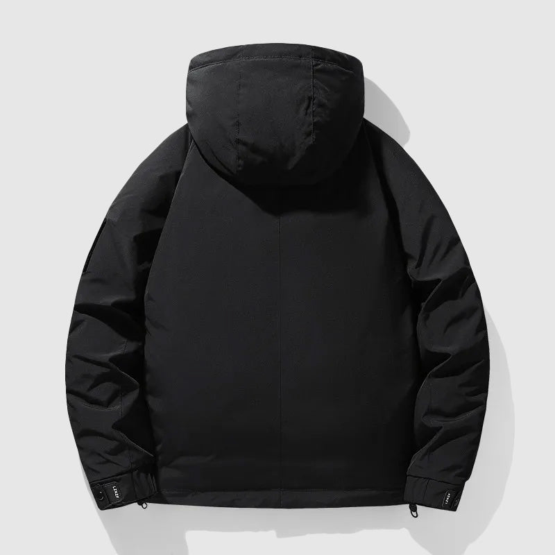 Winterjacke Herren Kapuze Daunenfüllung Warm - IdealeKleiden