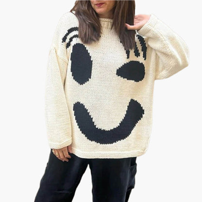 Pull tricoté artistique Confortable Abstrait