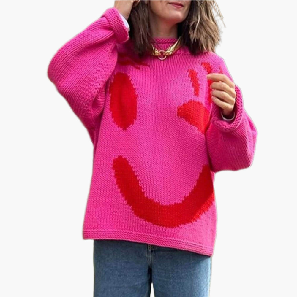 Pull tricoté artistique Confortable Abstrait