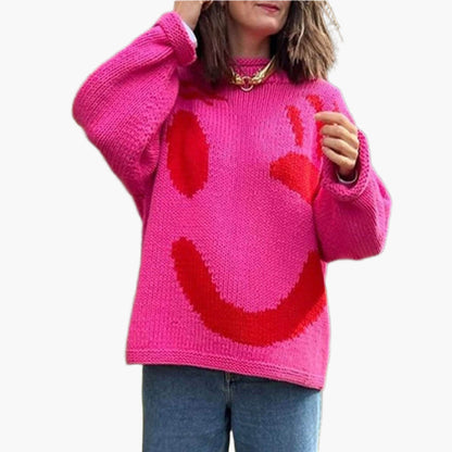 Pull tricoté artistique Confortable Abstrait
