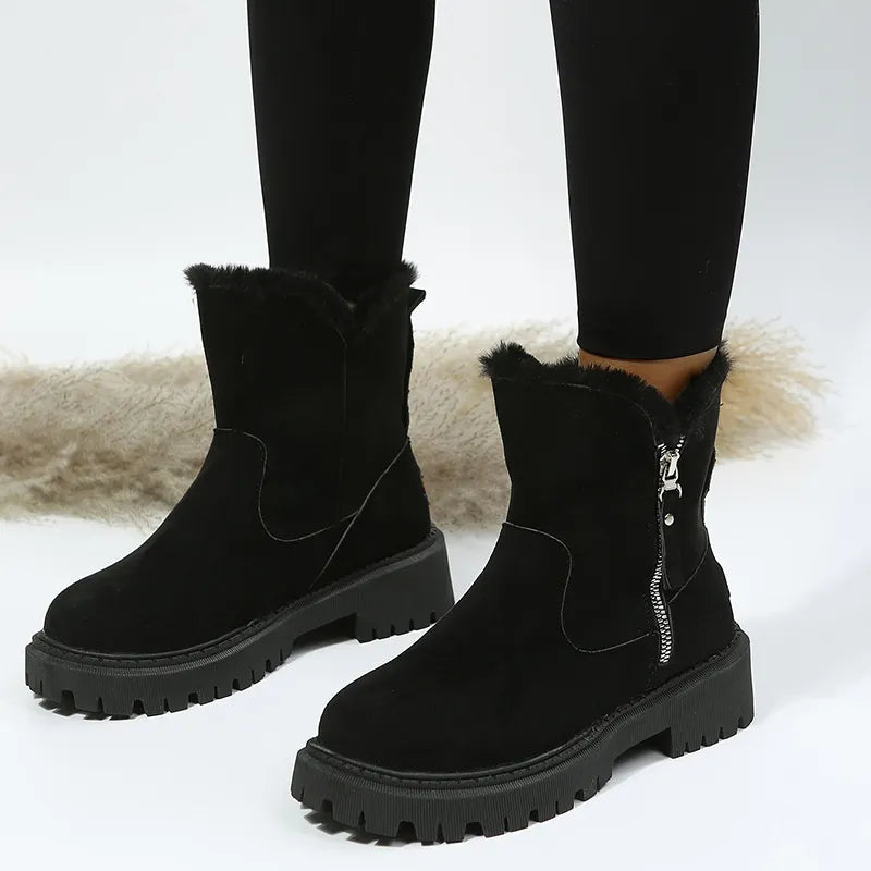 Chaussons chauds en peluche en velours et coton