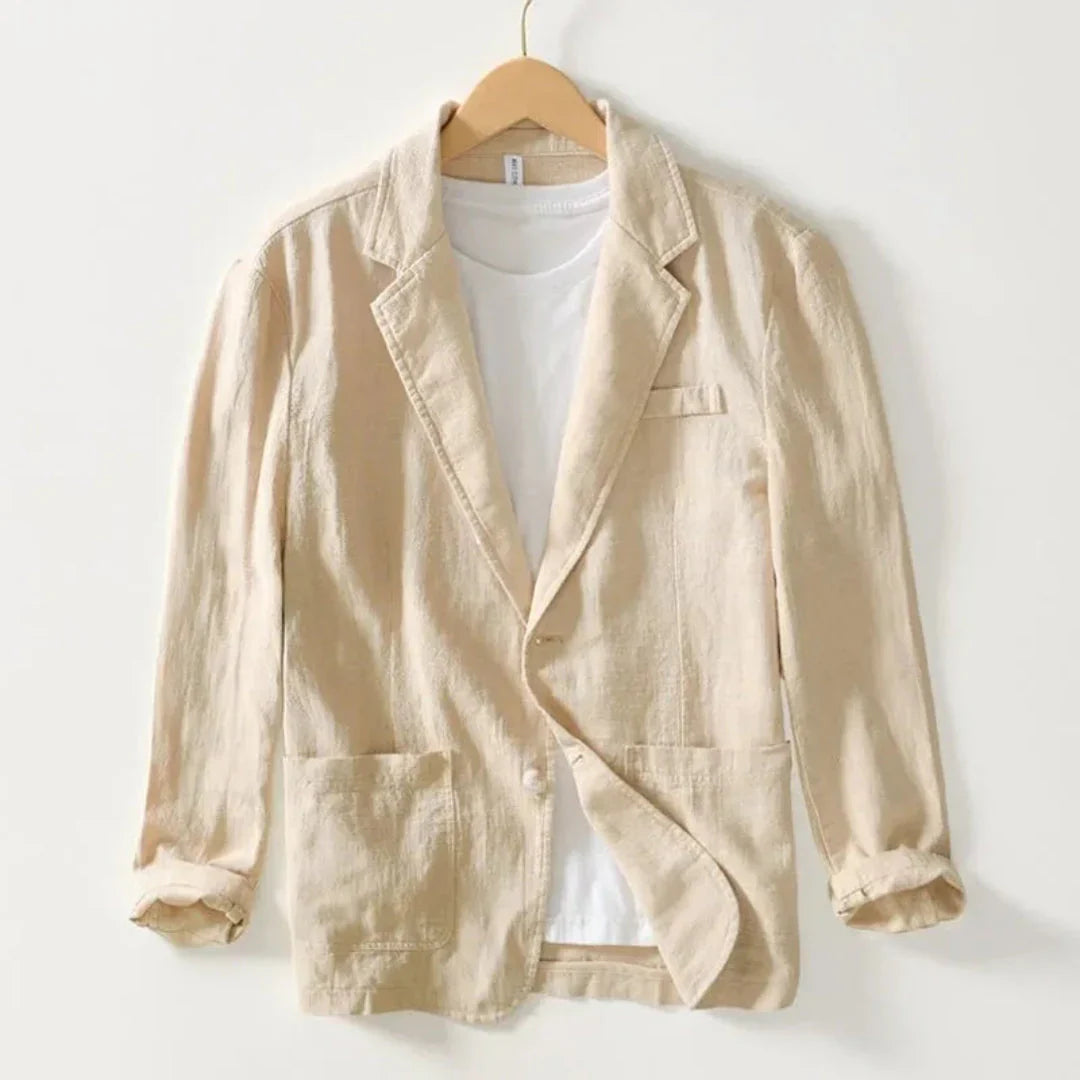 Blazer d'été en lin Décontracté Chic