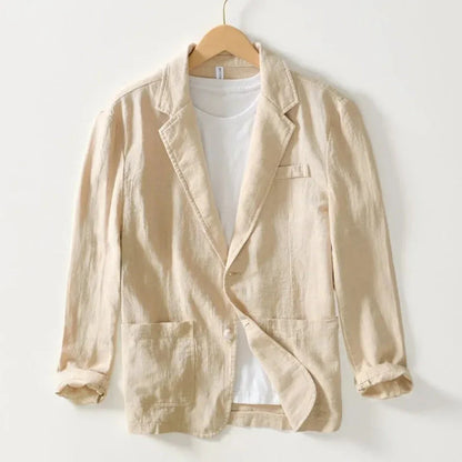 Blazer d'été en lin Décontracté Chic