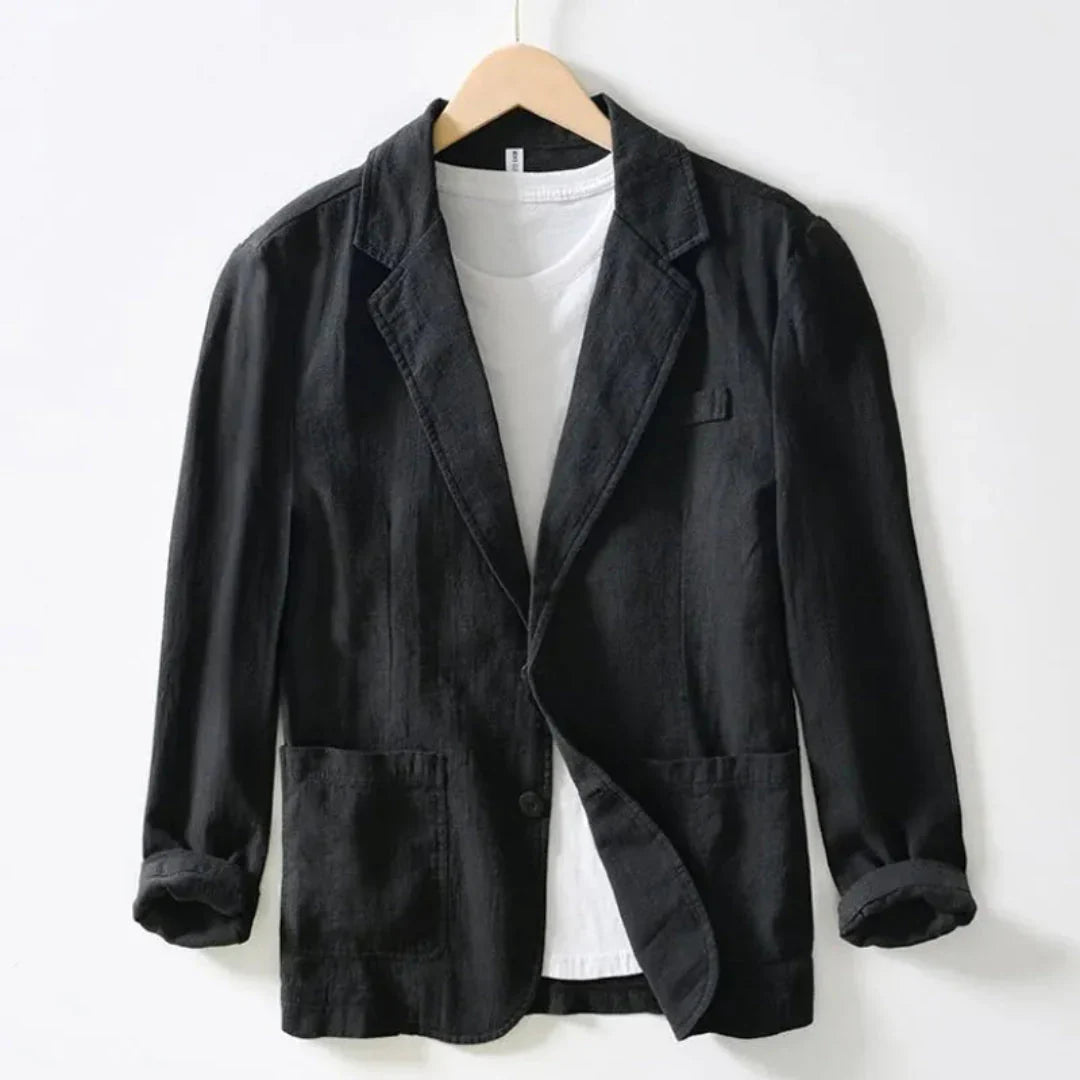 Blazer d'été en lin Décontracté Chic