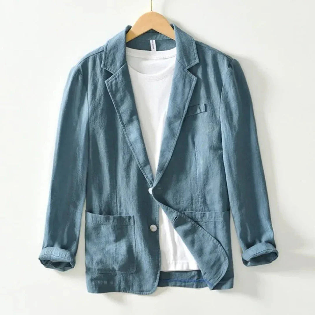 Blazer d'été en lin Décontracté Chic