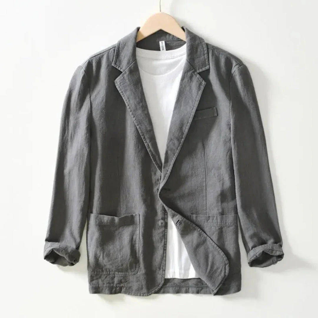 Blazer d'été en lin Décontracté Chic
