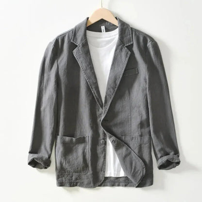 Blazer d'été en lin Décontracté Chic