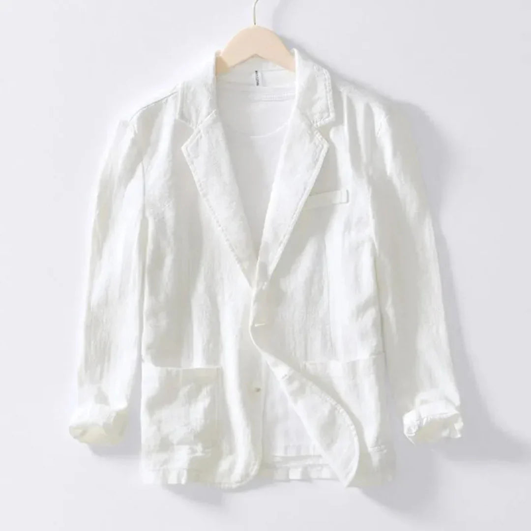 Blazer d'été en lin Décontracté Chic